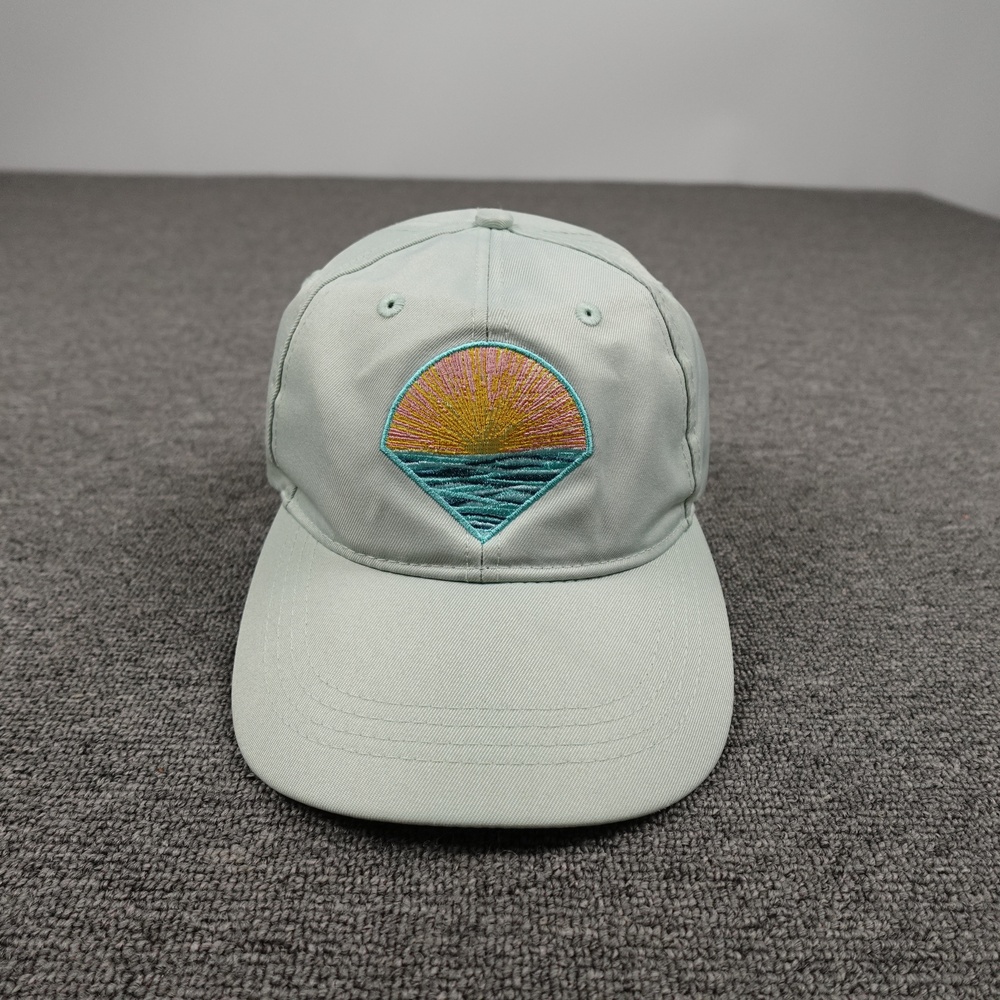 Redmond Hat Cap Strap Back Mens One Size Green Twill Baseball Sunset Ocean Patch